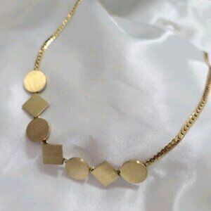14K Gold Plated Stainless Steel Vintage Atractive Choker Statement Necklaces
